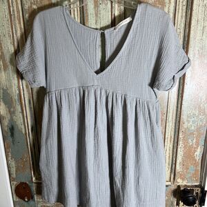 Anthropologie MUSTARD SEED Ladies Romper S Gray Lightweight